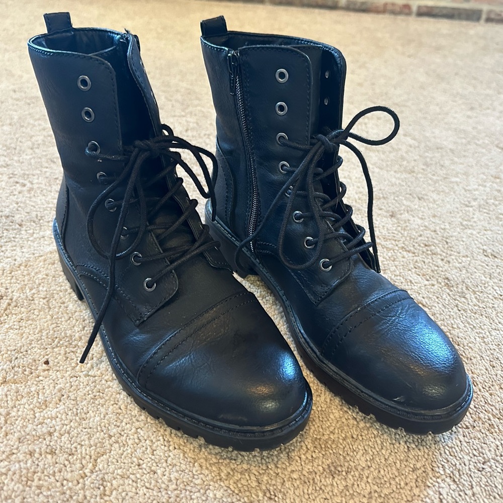 Black Women's Combat Boots